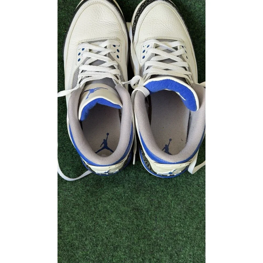 Nike Air Jordan 3 Retro Racer Blue White Men's Size 10 CT8532-145 Excellent